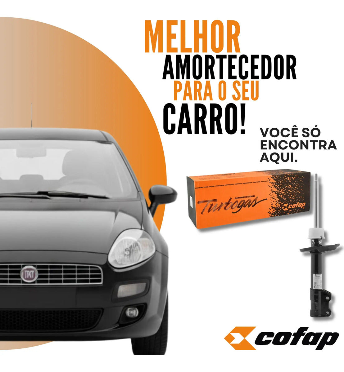 Amortecedor Dianteiro Esquerdo Punto 2007+ Cofap Gp32643