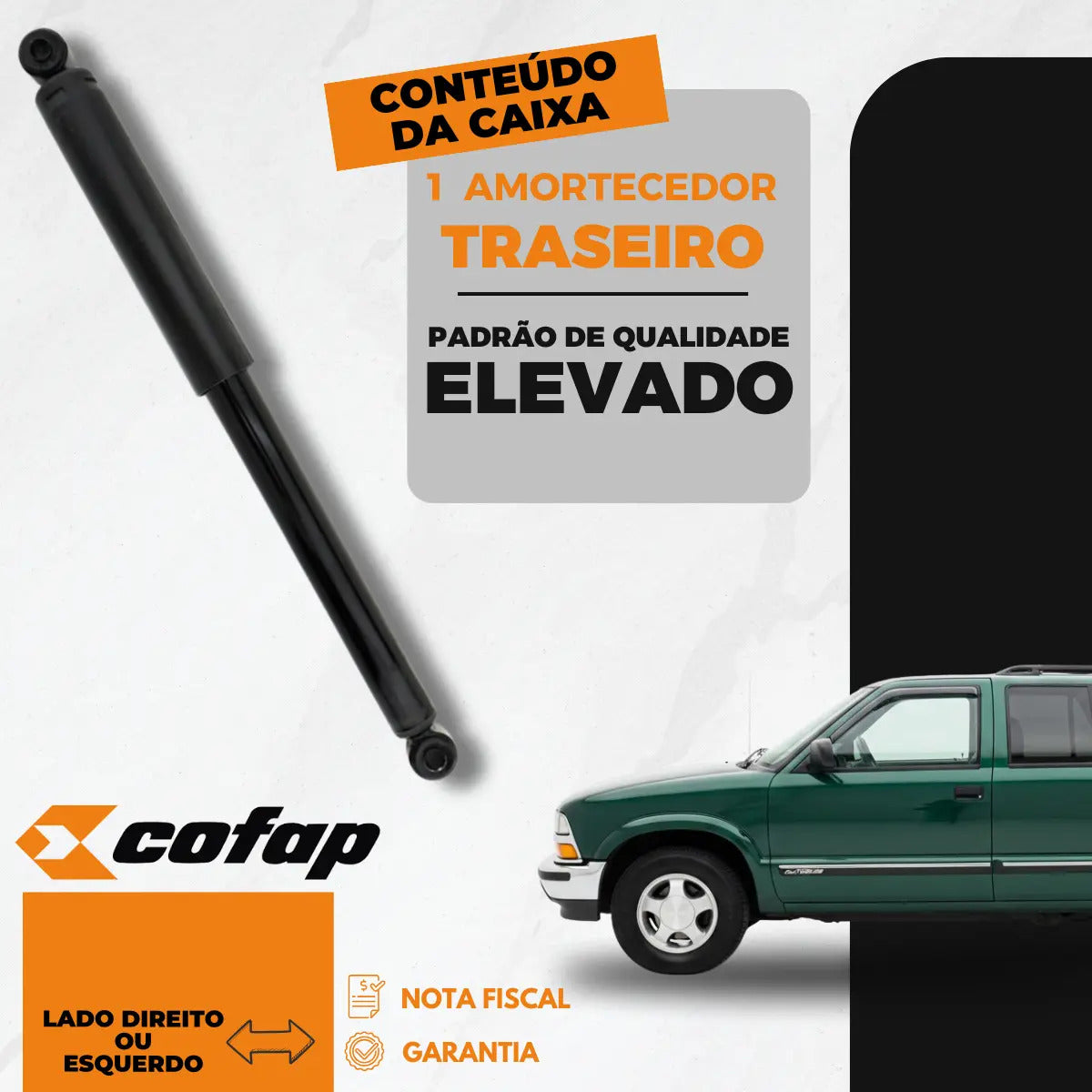Amortecedor Eixo Traseiro Blazer 2000 Em Diante Cofap