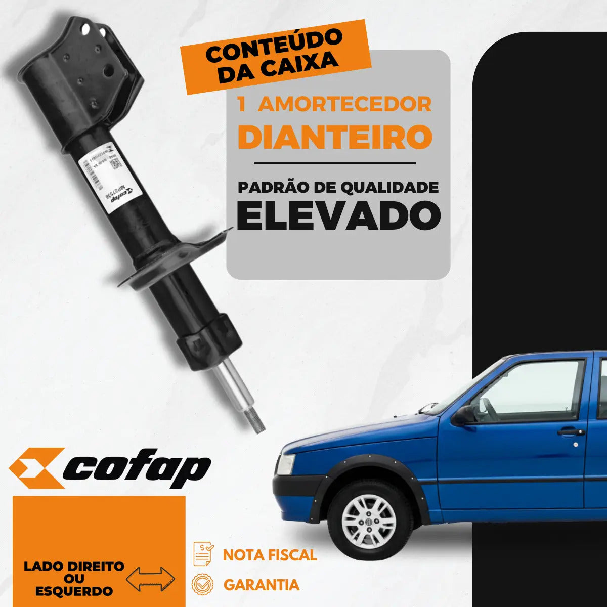 Amortecedor Dianteiro Uno Economy 1.0 2009 A 2013 Cofap