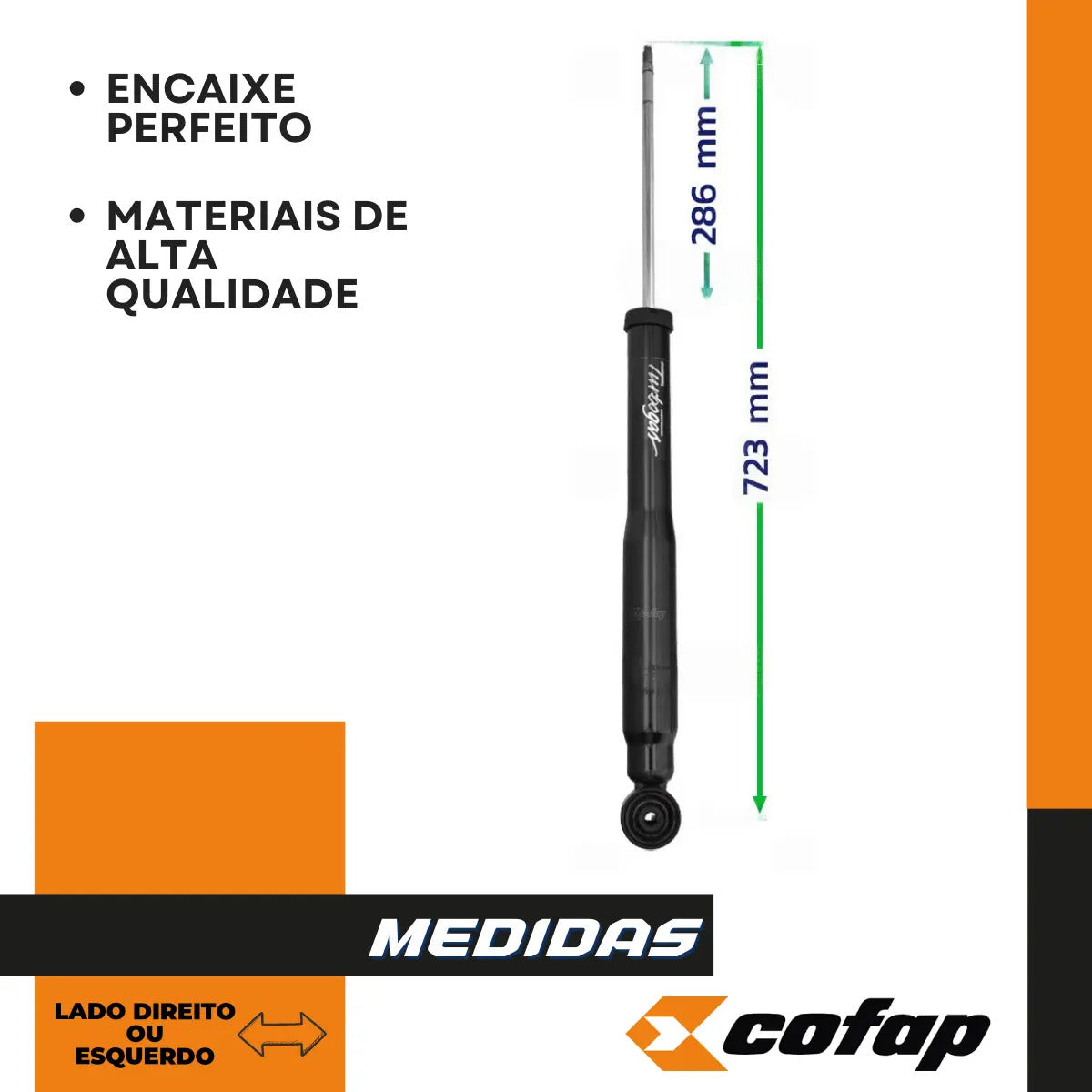 Amortecedor Traseiro Crossfox 2005 A 2014 Cofap
