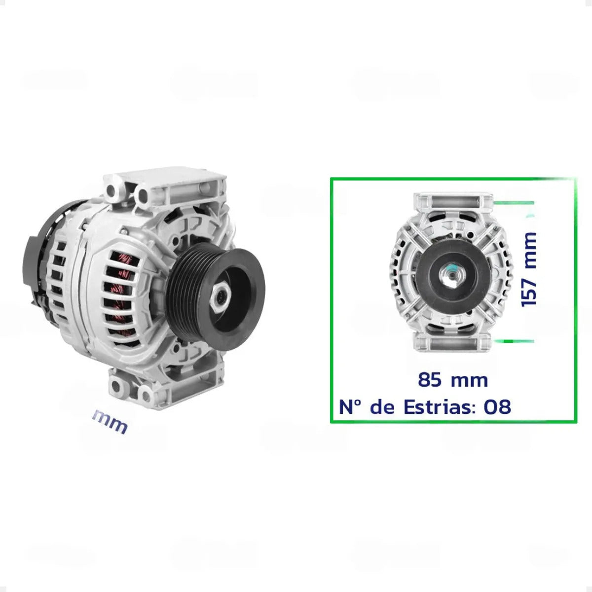 Alternador Scania S5 G P R 2004 Em Diante 12v 100a Com Polia