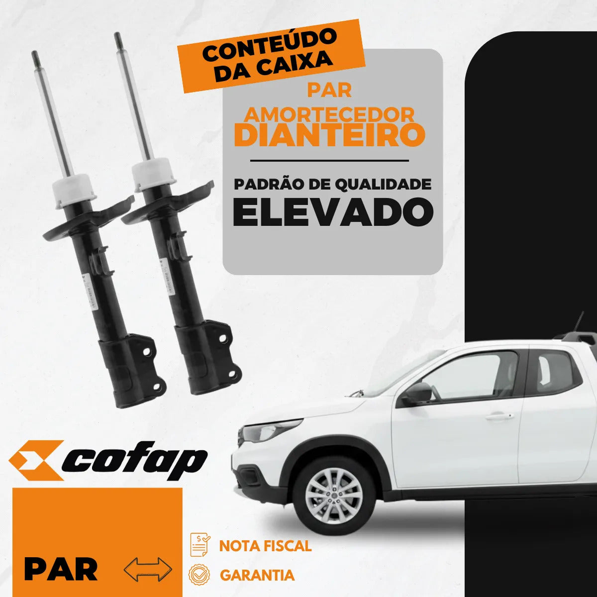 Par Amortecedor Strada 2016 A 2024 Cofap Gp33398 - Gp33399