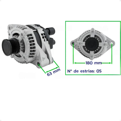 Alternador Toro Renegade 2.0 Diesel 2016 Em Diante 12v 150a