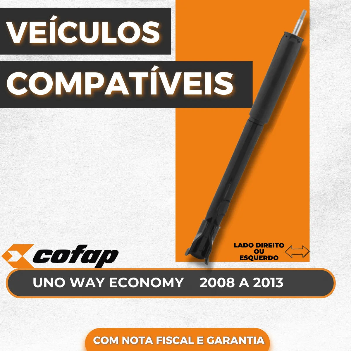 Amortecedor Traseiro  Uno Way 2008 A 2013 - Cofap