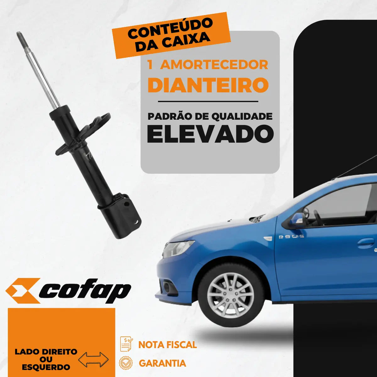 Amortecedor Dianteiro Renault Logan 1.6 2014 À 2020 Cofap