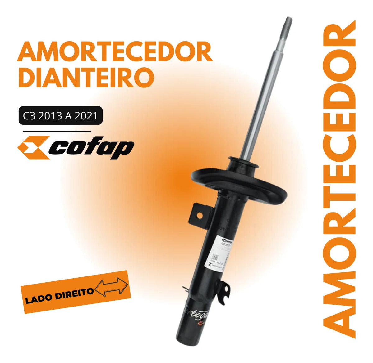 Amortecedor Dianteiro Direito C3 2013 A 2021 Manual Cofap