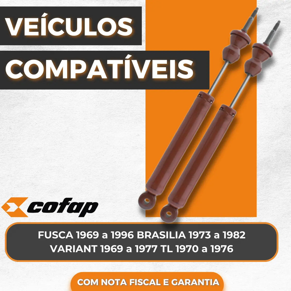 Par Amortecedor Dianteiro Fusca 1969 A 1996 - Cofap