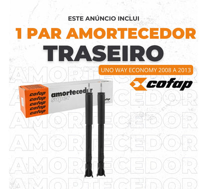 Par Amortecedor Traseiro  Uno Way 2008 A 2013 - Cofap