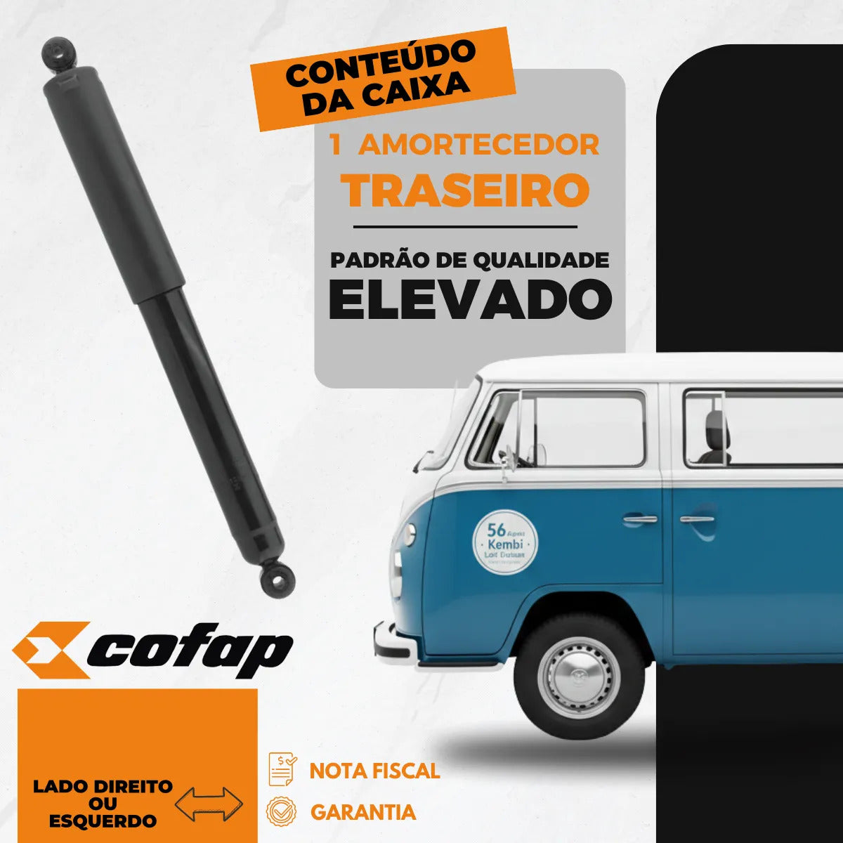 Amortecedor Traseiro Vw Kombi 1.4 1997 À 2013 Cofap