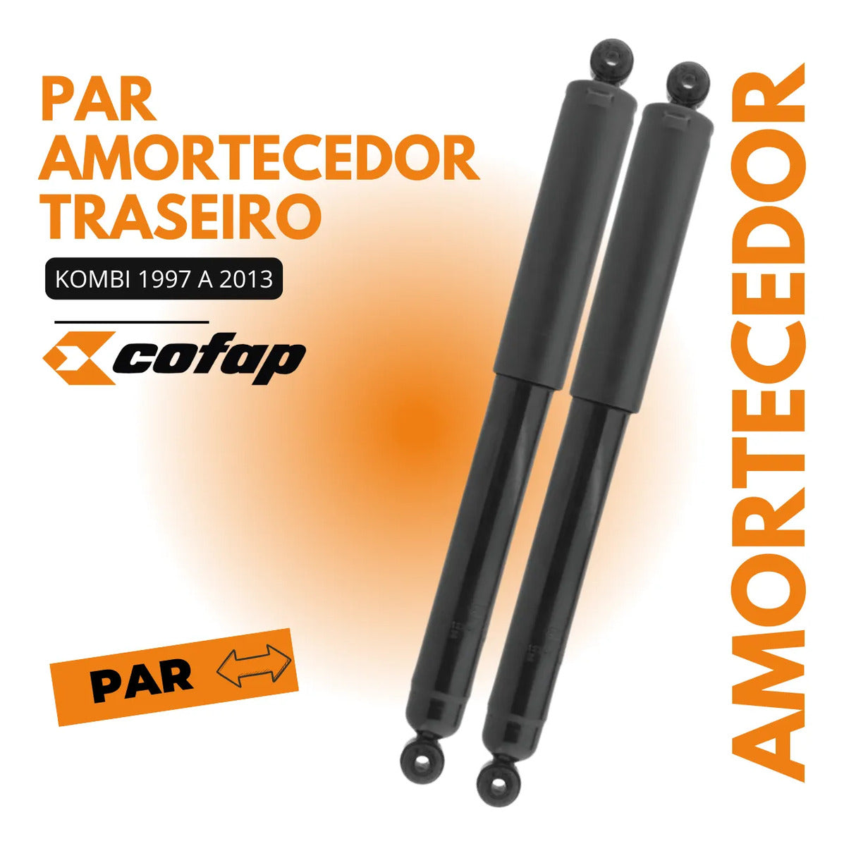 Par Amortecedor Traseiro Vw Kombi 1.4 1997 À 2013 Cofap