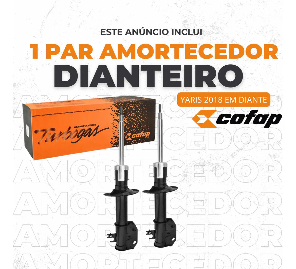 Par Amortecedor Dianteiro Yaris Automático Original Cofap