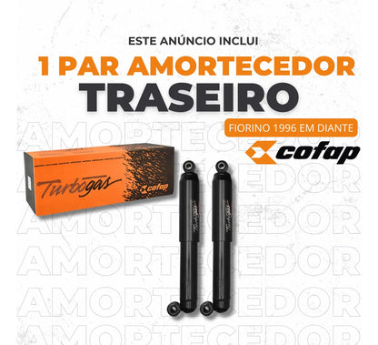 Par Amortecedor Traseiro Cofap Fiat Fiorino 1996 Em Diante