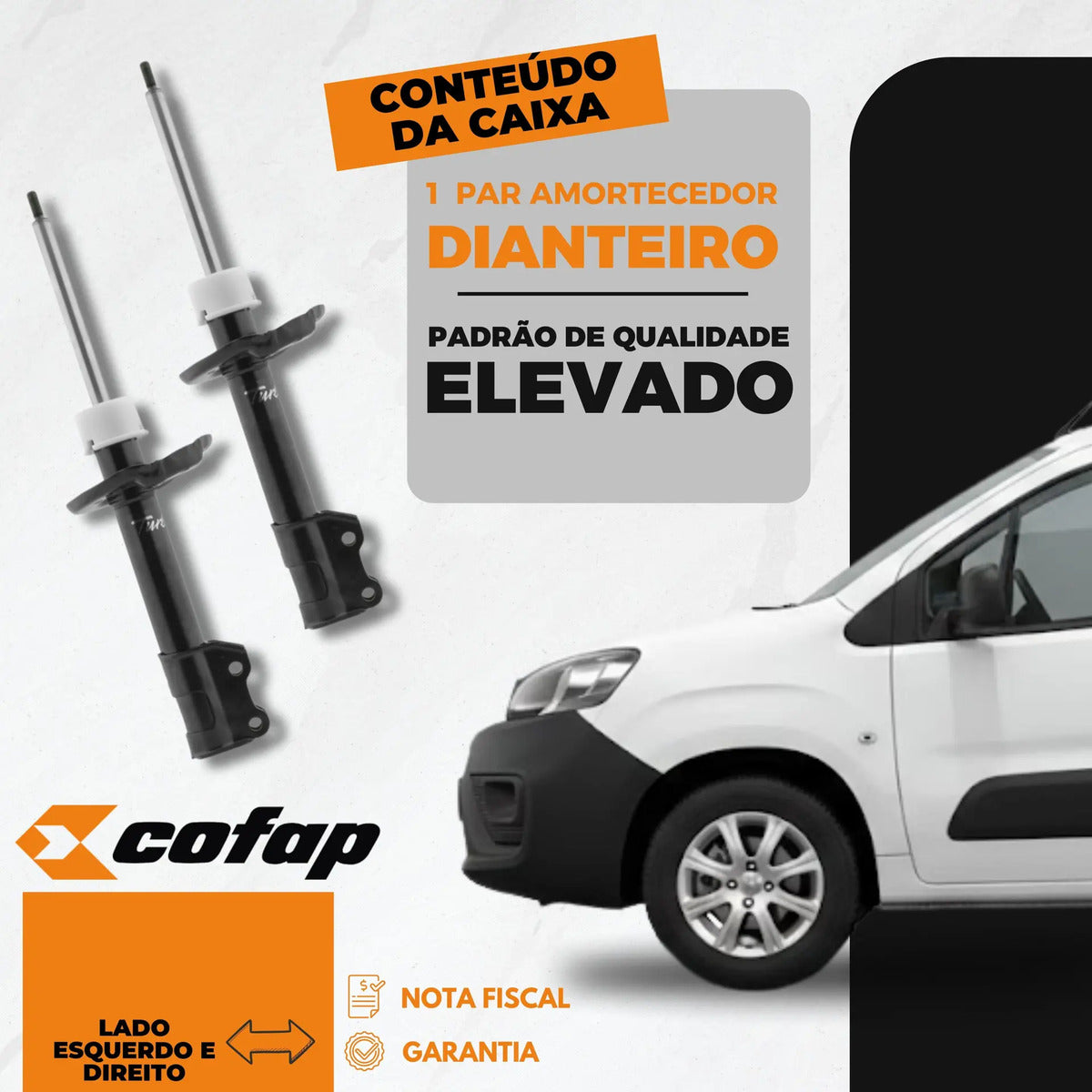 Par Amortecedor Dianteiro Rapid 1.4 2023 - Cofap