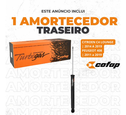 Amortecedor Traseiro Citroen C4 Lounge Peugeot 408 Cofap