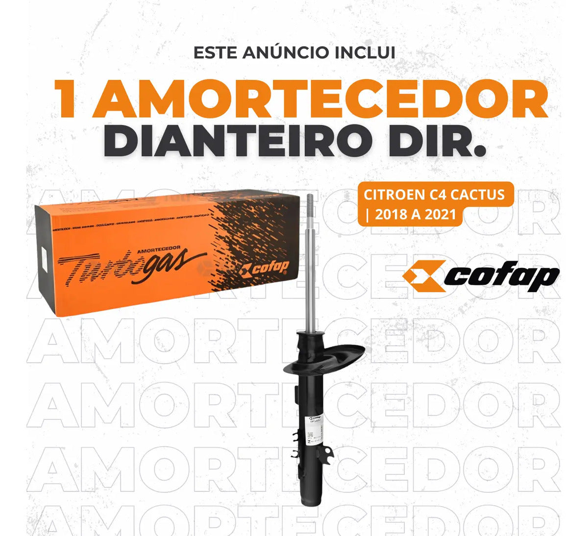 Amortecedor Dianteiro Direito Cofap C4 Cactus 2018 Até 2024