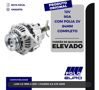 Alternador Euro Ep-70011 Carro/caminhonete/pajero 12v 90a