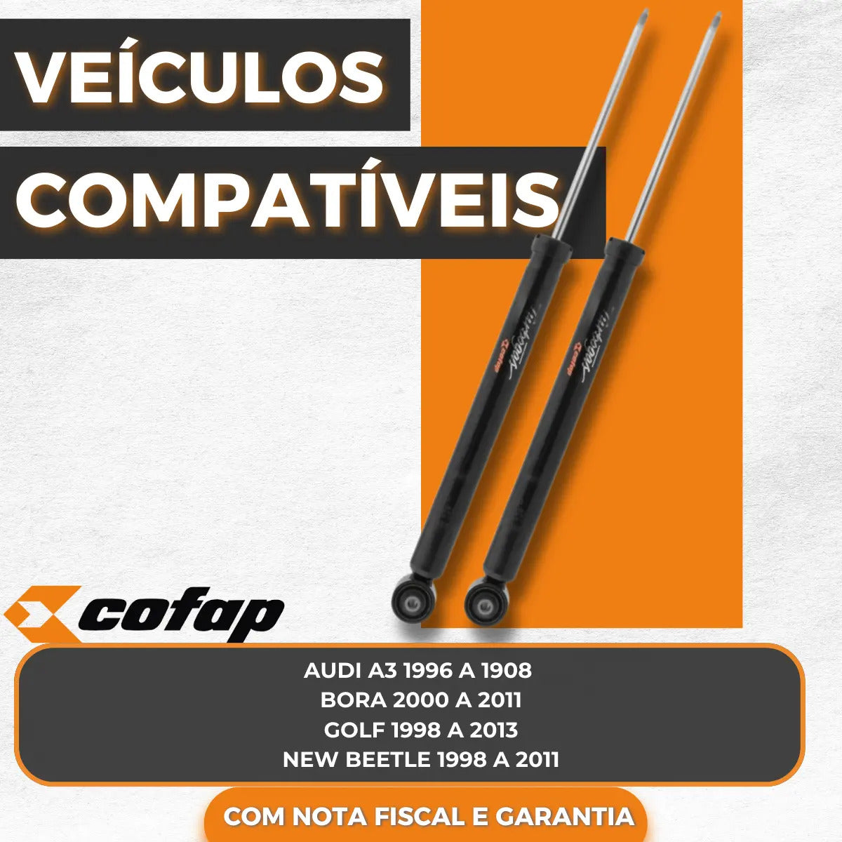Par Amortecedor Traseiro Cofap Golf  Audi A3 Bora