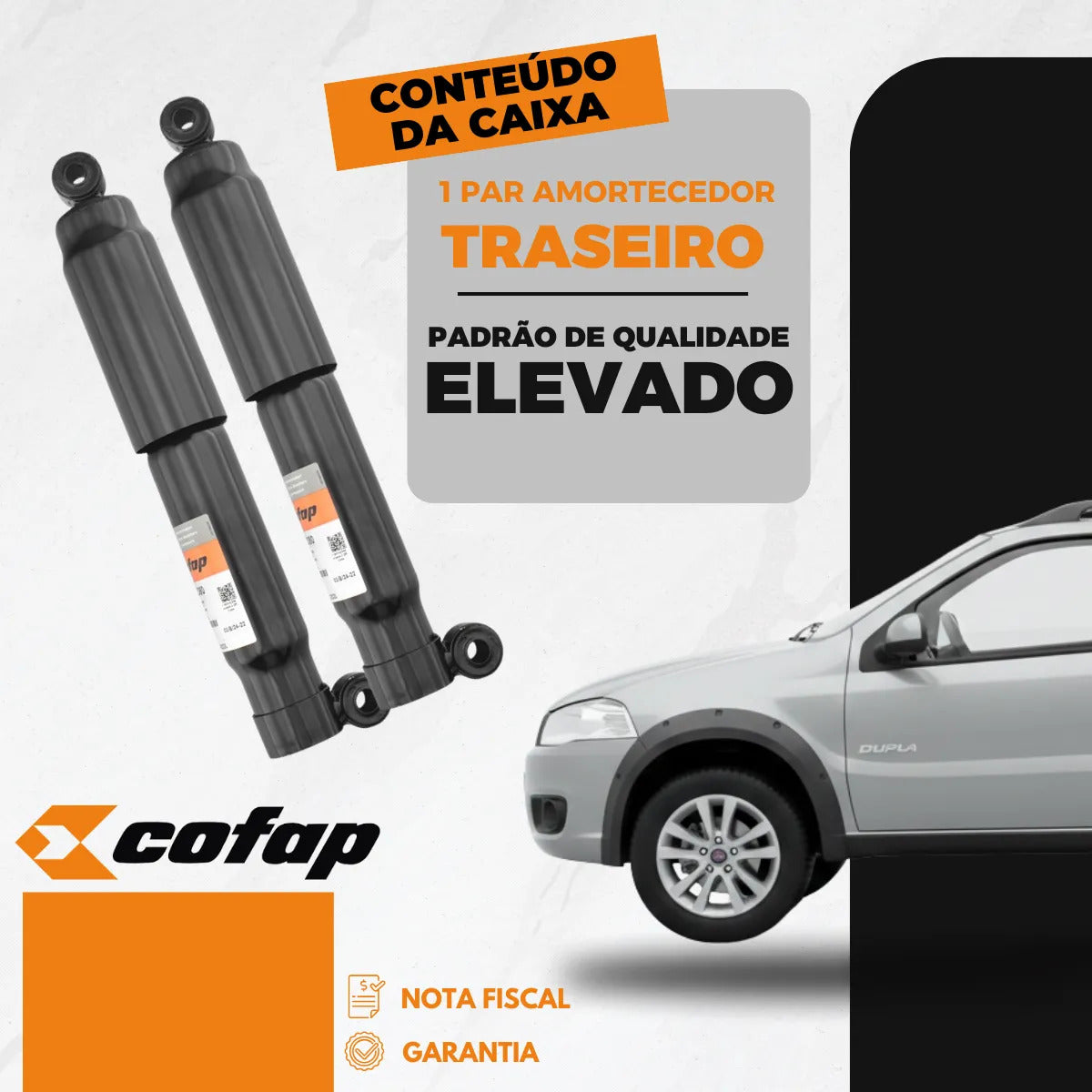 Par Amortecedor Traseiro Spa Strada 1999 A 2020 - Cofap