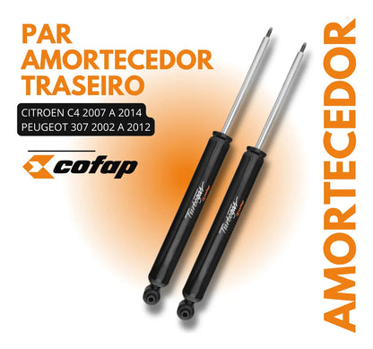 Par Amortecedor Traseiro Peugeot 307 (todos) Cofap Gl13081