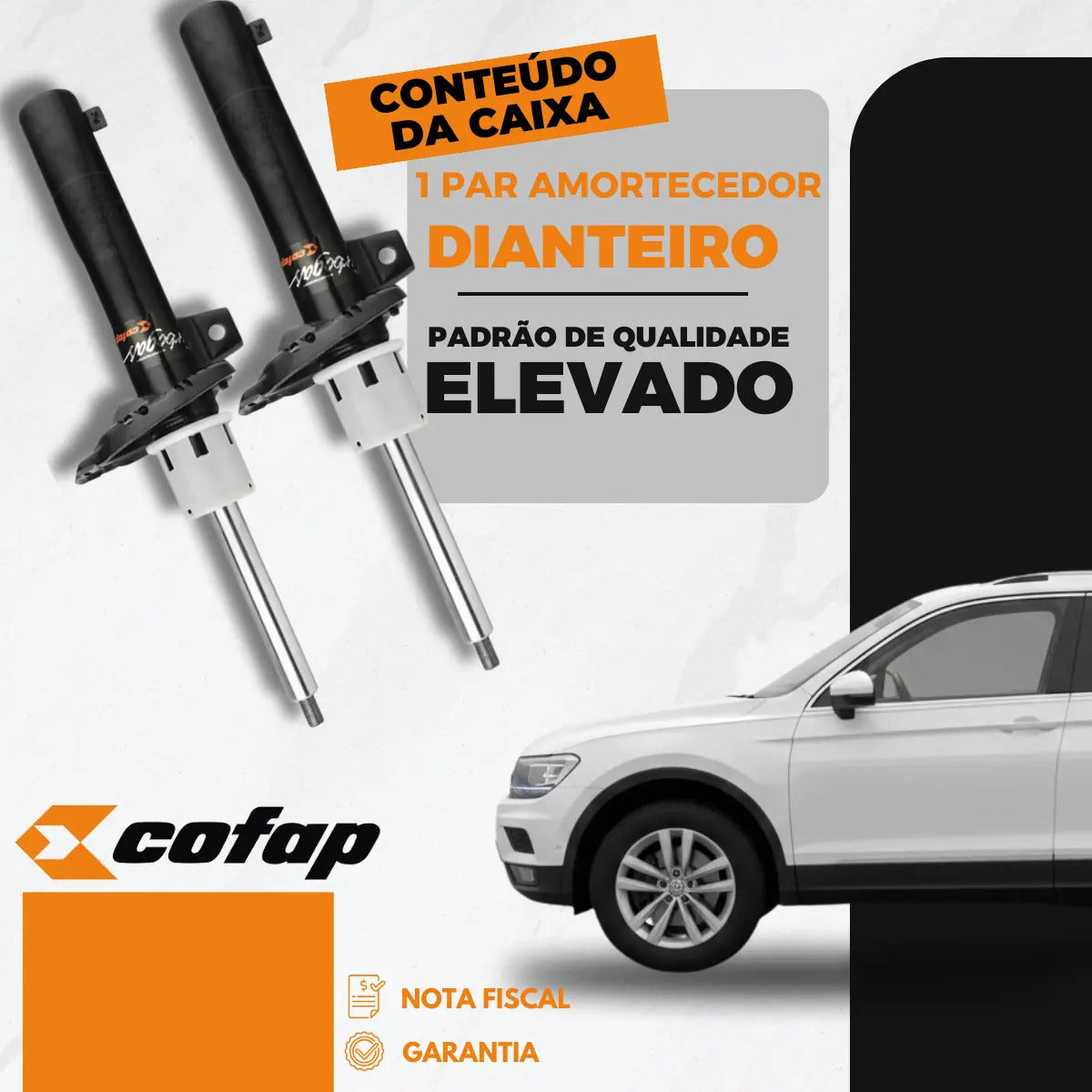 Par Amortecedor Dianteiro Cofap Tiguan 2018 A 2021
