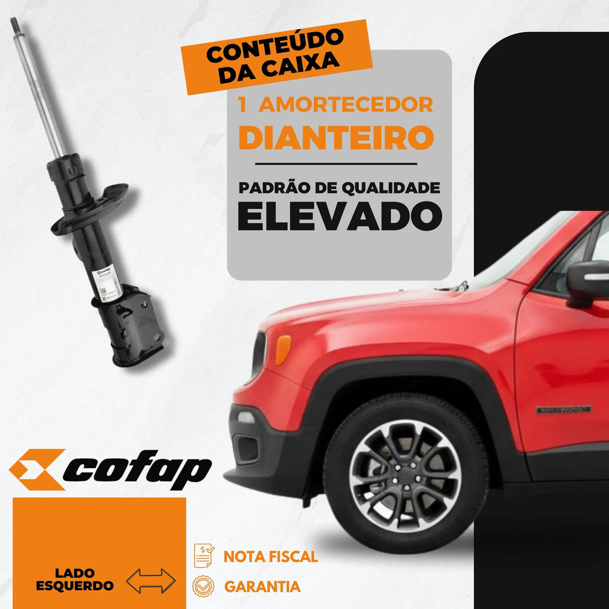 Amortecedor Dianteiro Esquer Renegade 4x2 2015 Cofap Gp33225