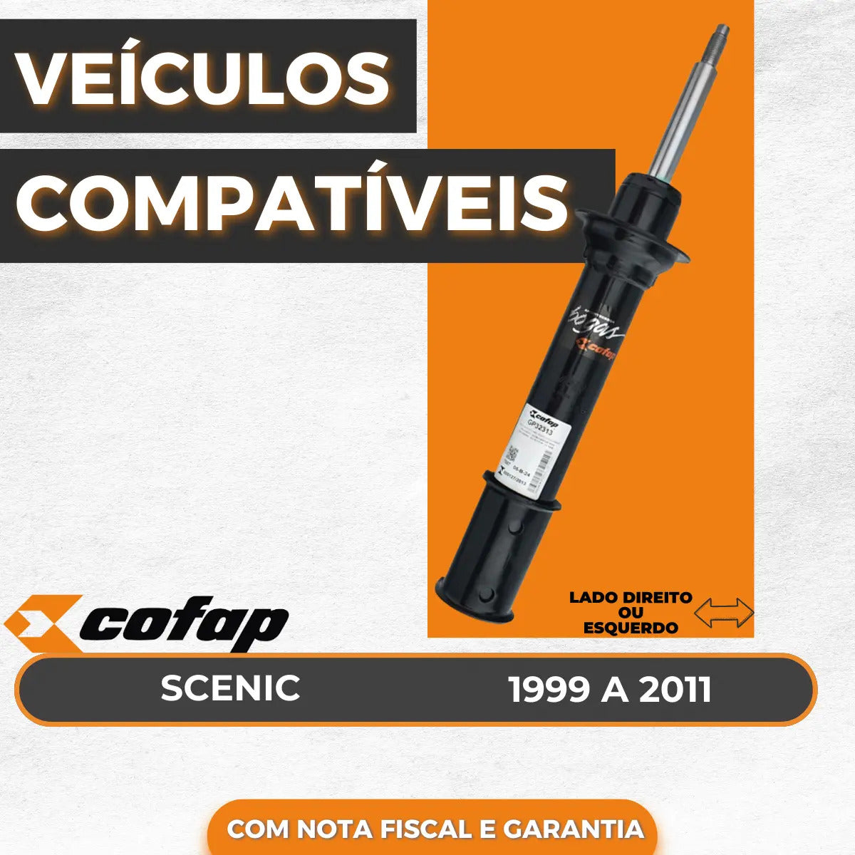 Amortecedor Dianteiro Scenic Todos +99 Cofap Gp32313