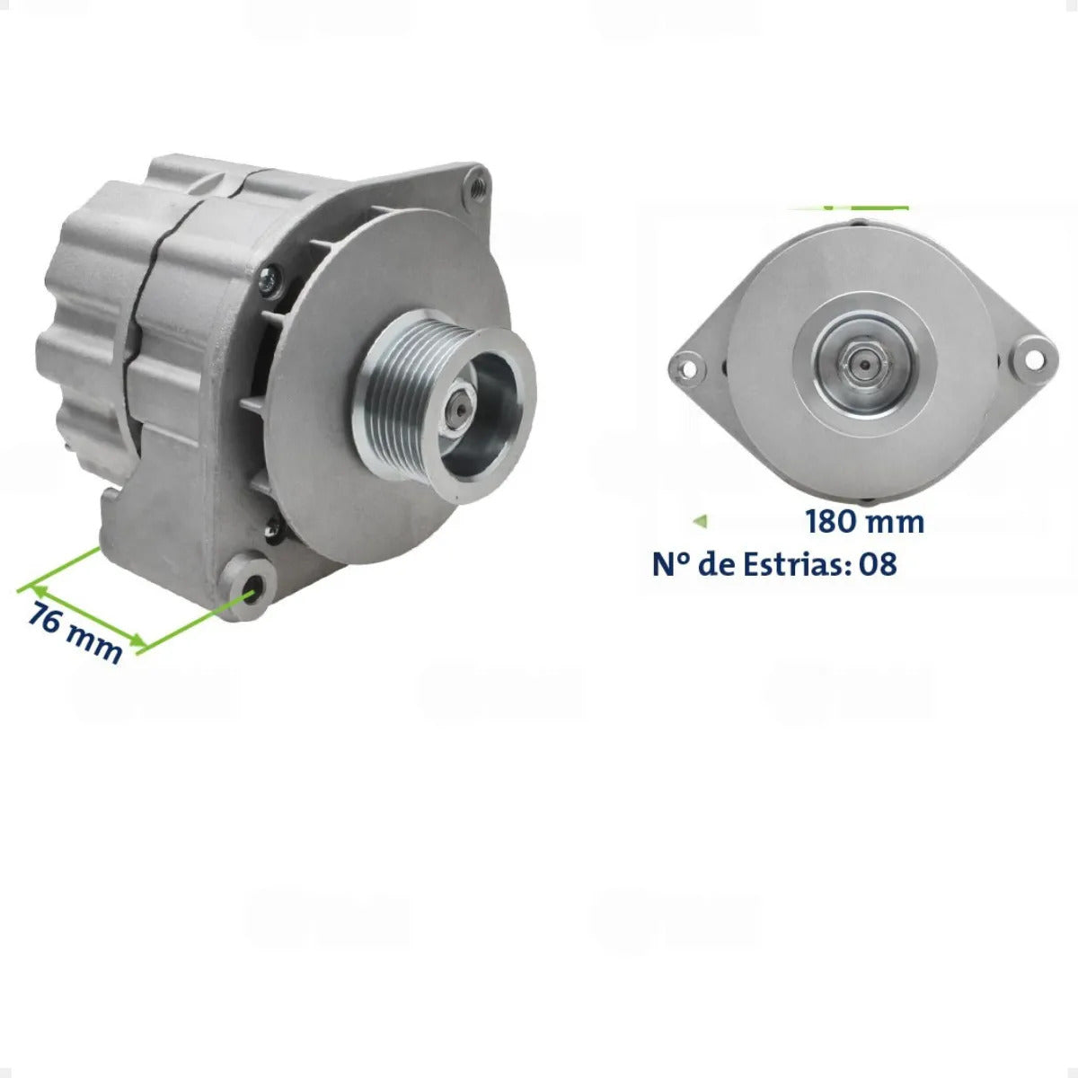 Alternador Cargo Vw 1990 A 2006 12v 65a Com Polia 8pk
