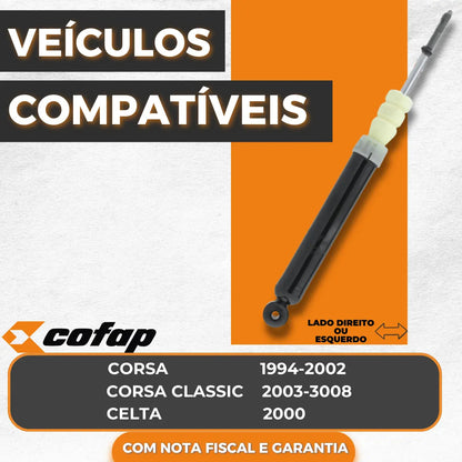 Amortecedor Traseiro Gm Corsa Celta Classic Prisma Cofap