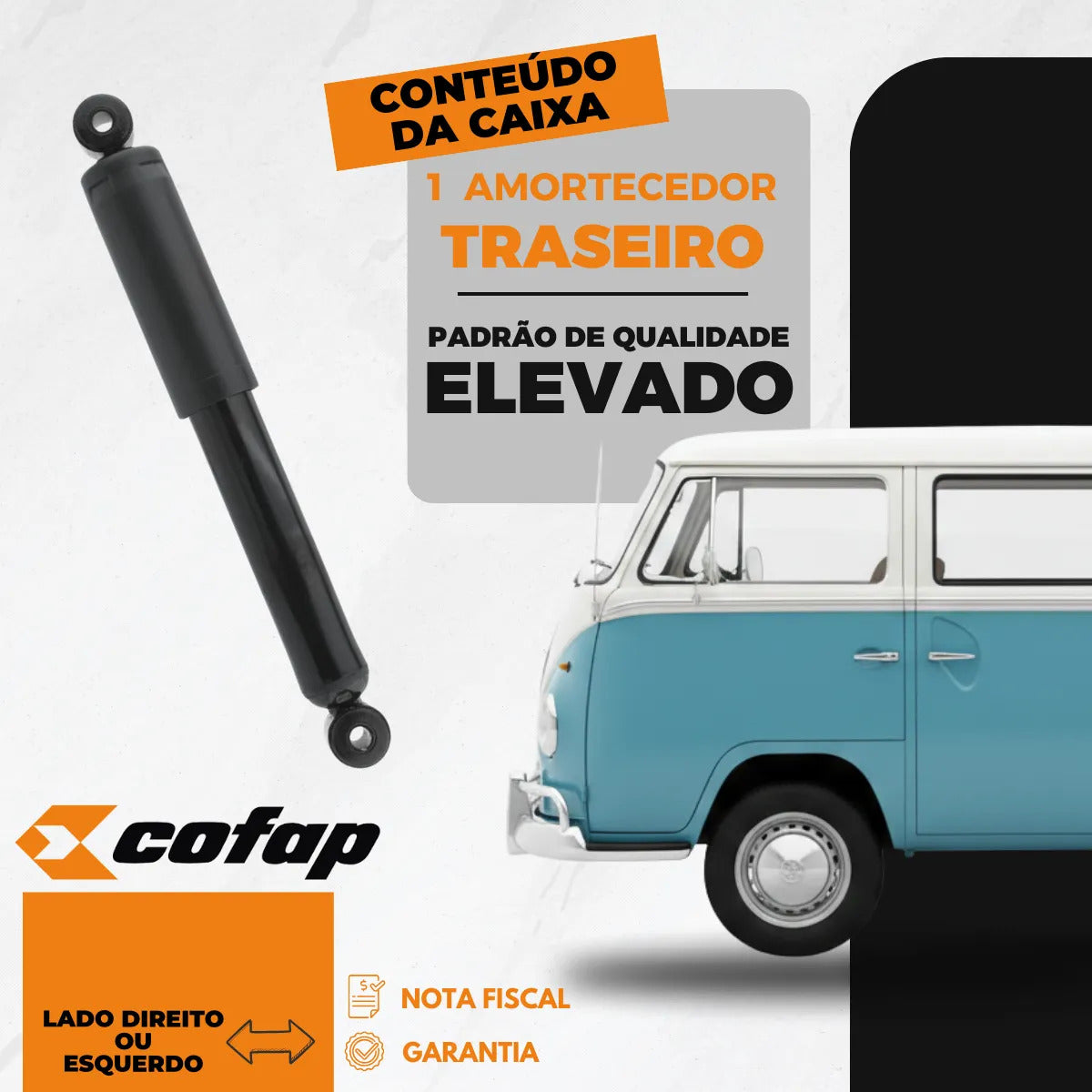 Amortecedor Traseiro Kombi 1957 A 1977 Original Cofap