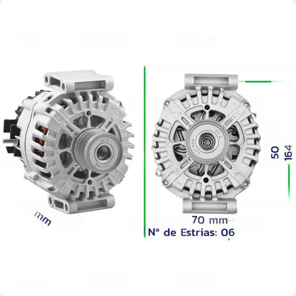 Alternador Sprinter 180a 12v Com Polia 6pk Pilotado