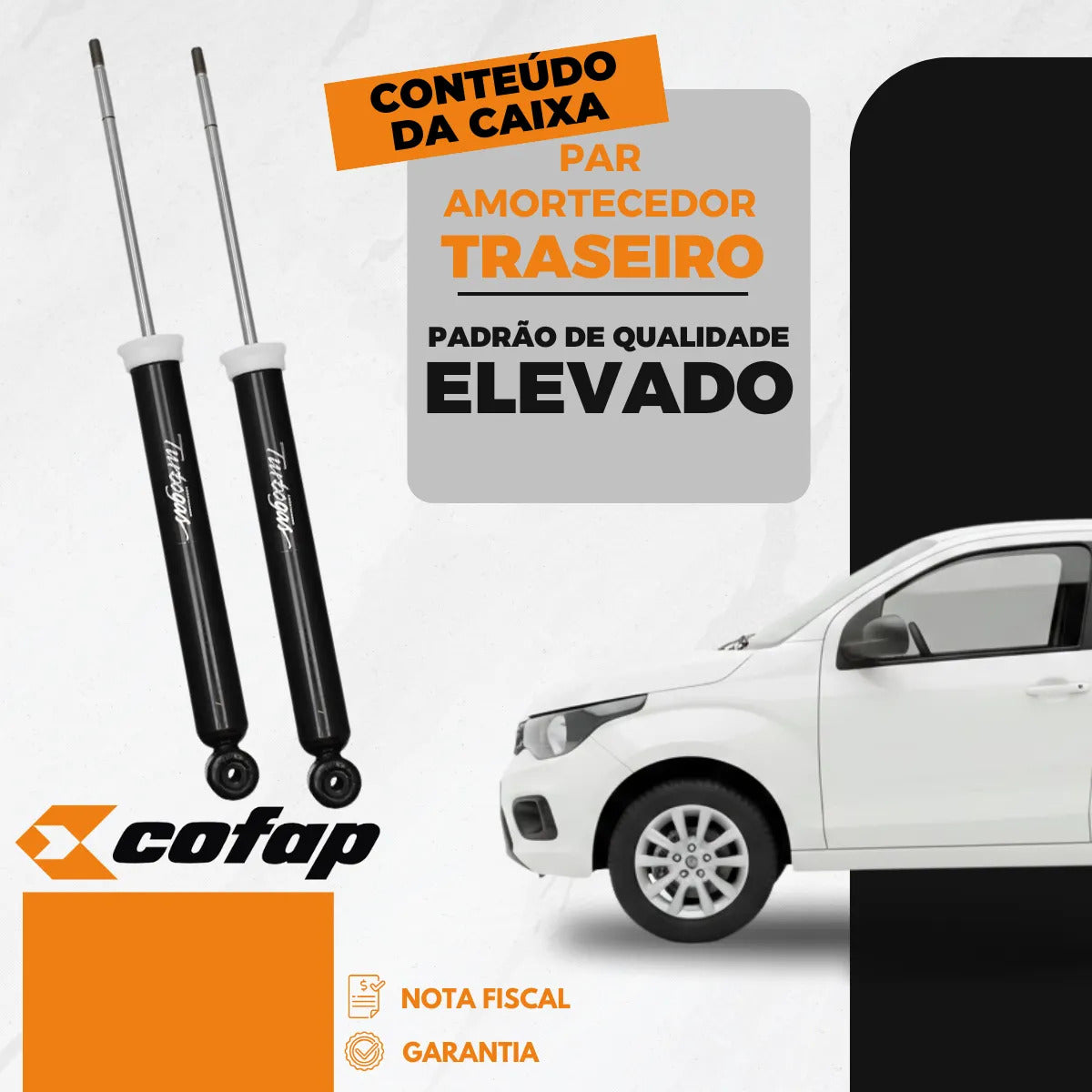 Par Amortecedor Traseiro Mobi 1.0 Flex Original Cofap