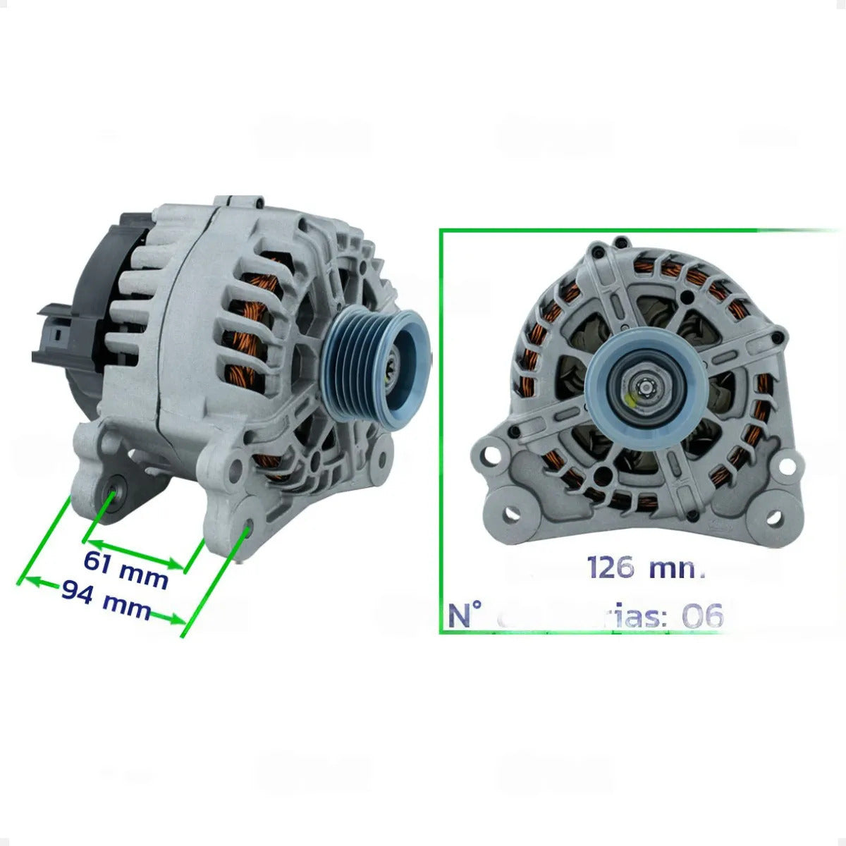 Alternador Gol Voyage Fox Saveiro G5 G6 Após 2013 12v 110a