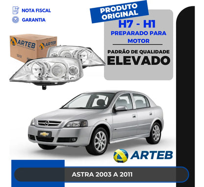 Farol Gm Astra 2003 A 2011 S/ Motor De Regulagem - Arteb