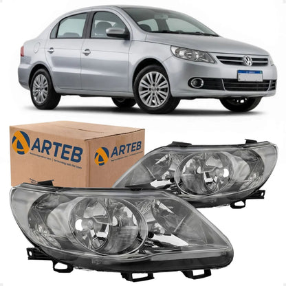 Farol Mascar Cromo Onix Defletor Voyage G5 2009 A 2012 Arteb
