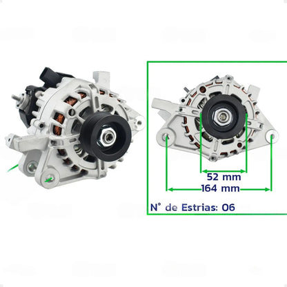 Alternador Etios 1.3 1.5 90a 12v Com Polia 6pk  Completo