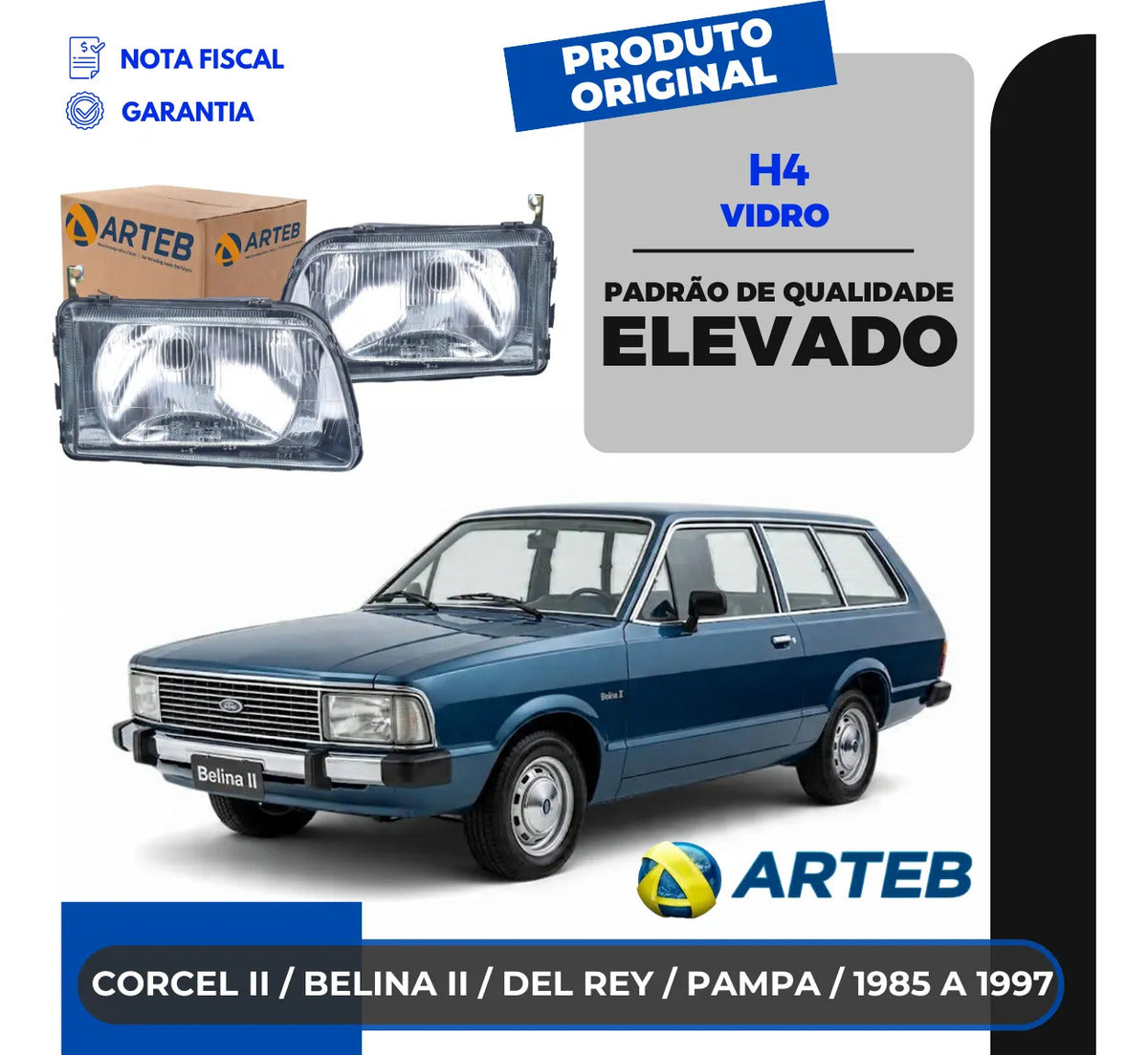Farol Ford Belina Ii(2) 1987 88 89 90 91 92 93 94 1995 Arteb