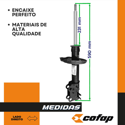 Amortecedor Dianteiro Direito Spin 2015 Cofap Gp30588