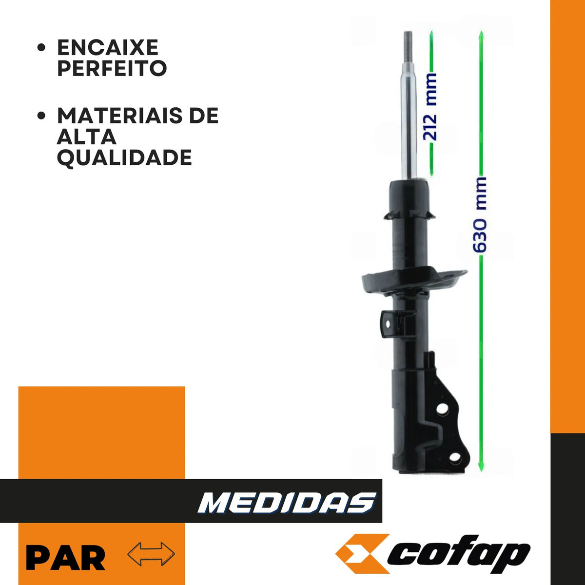 Par Amortecedor Dianteiro  - Cofap - Gp33285 - Gp33286