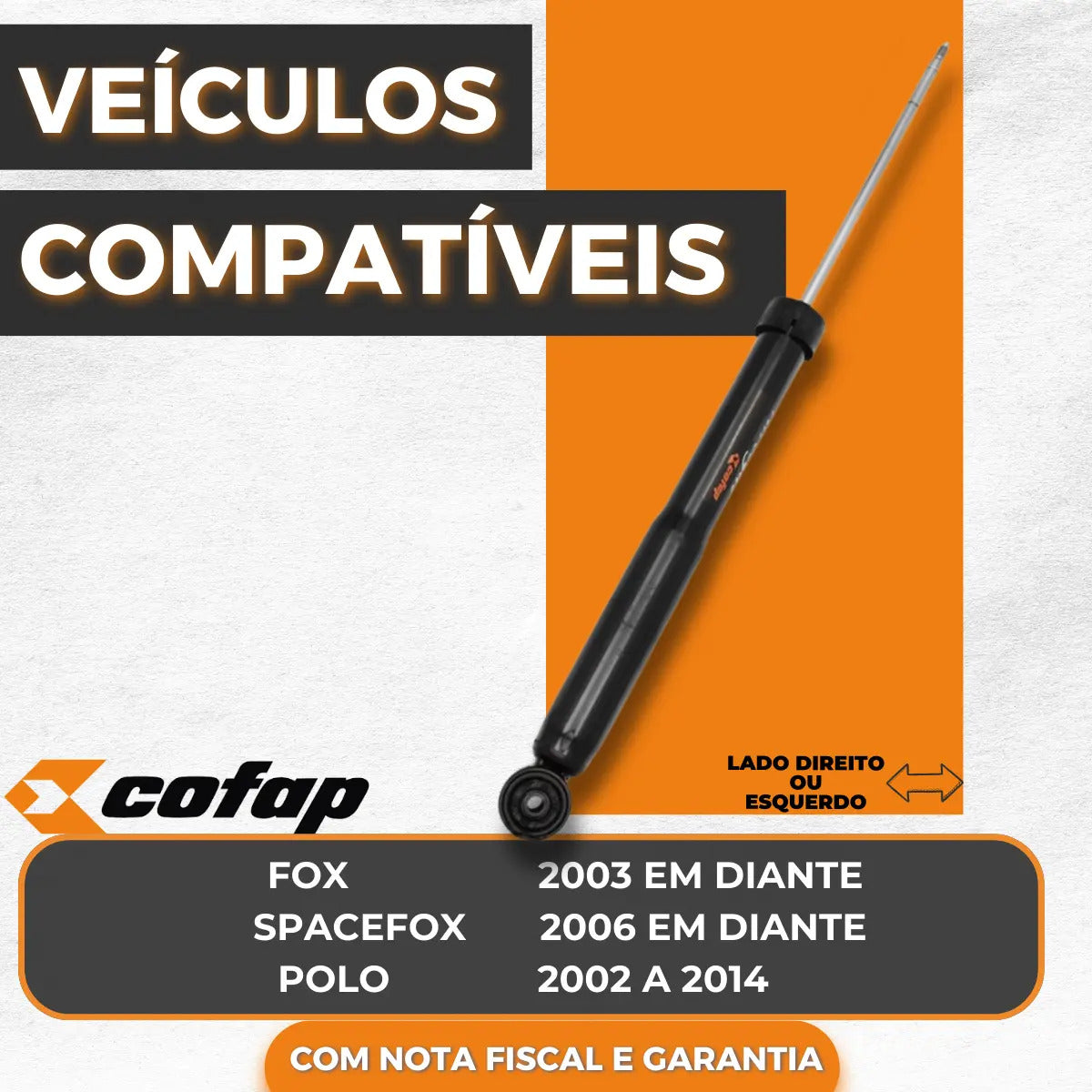Amortecedor Traseiro Original Cofap Spacefox 2008 2009