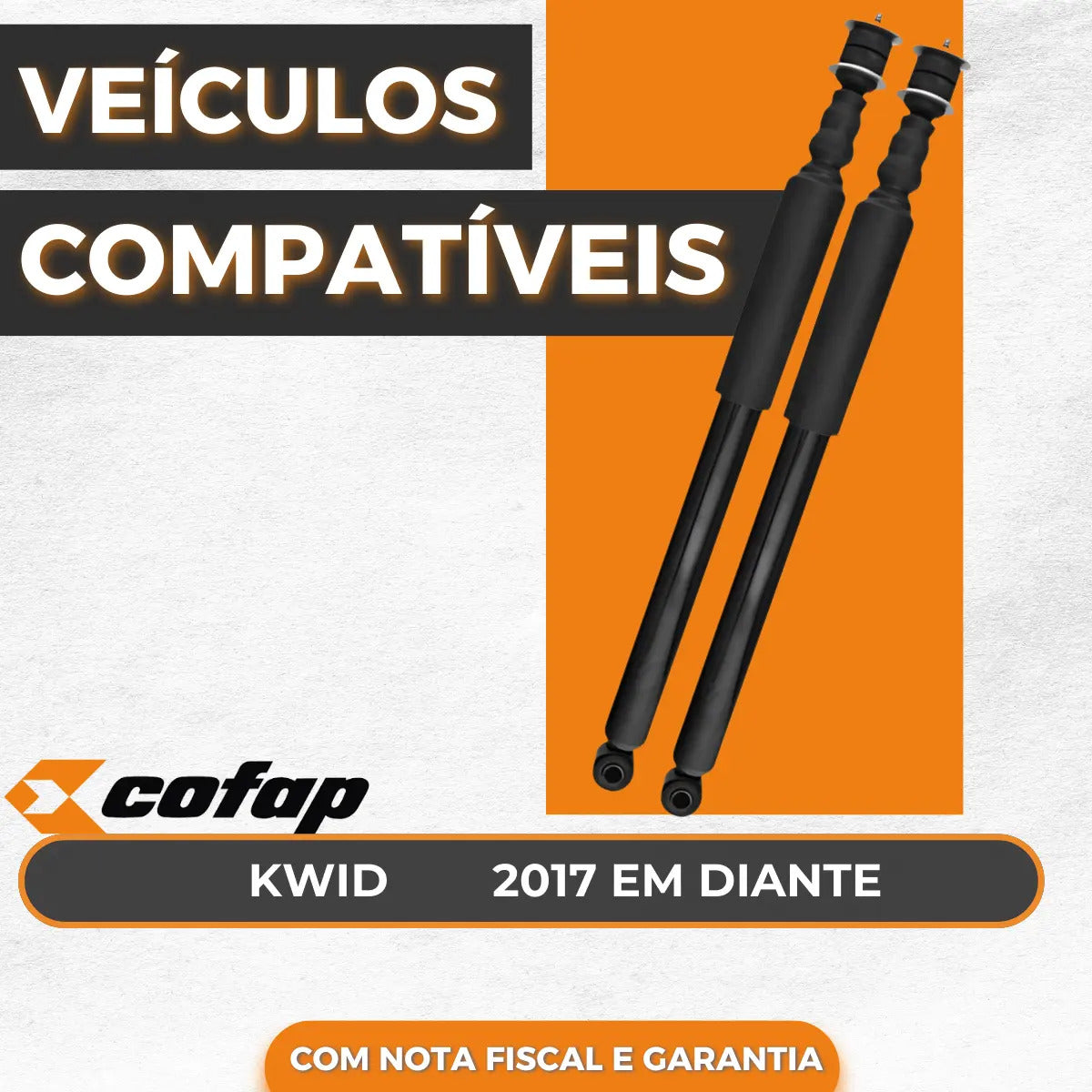 Par Amortecedor Traseiro Kwid 1.0 12v Novo Cofap Original