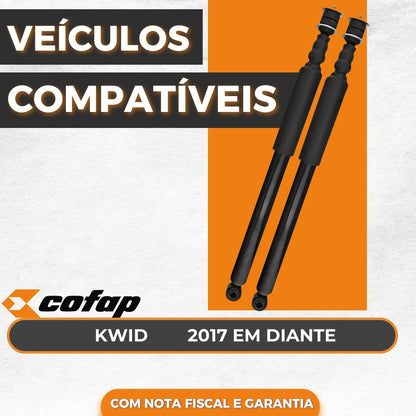 Par Amortecedor Traseiro Kwid 1.0 12v Novo Cofap Original
