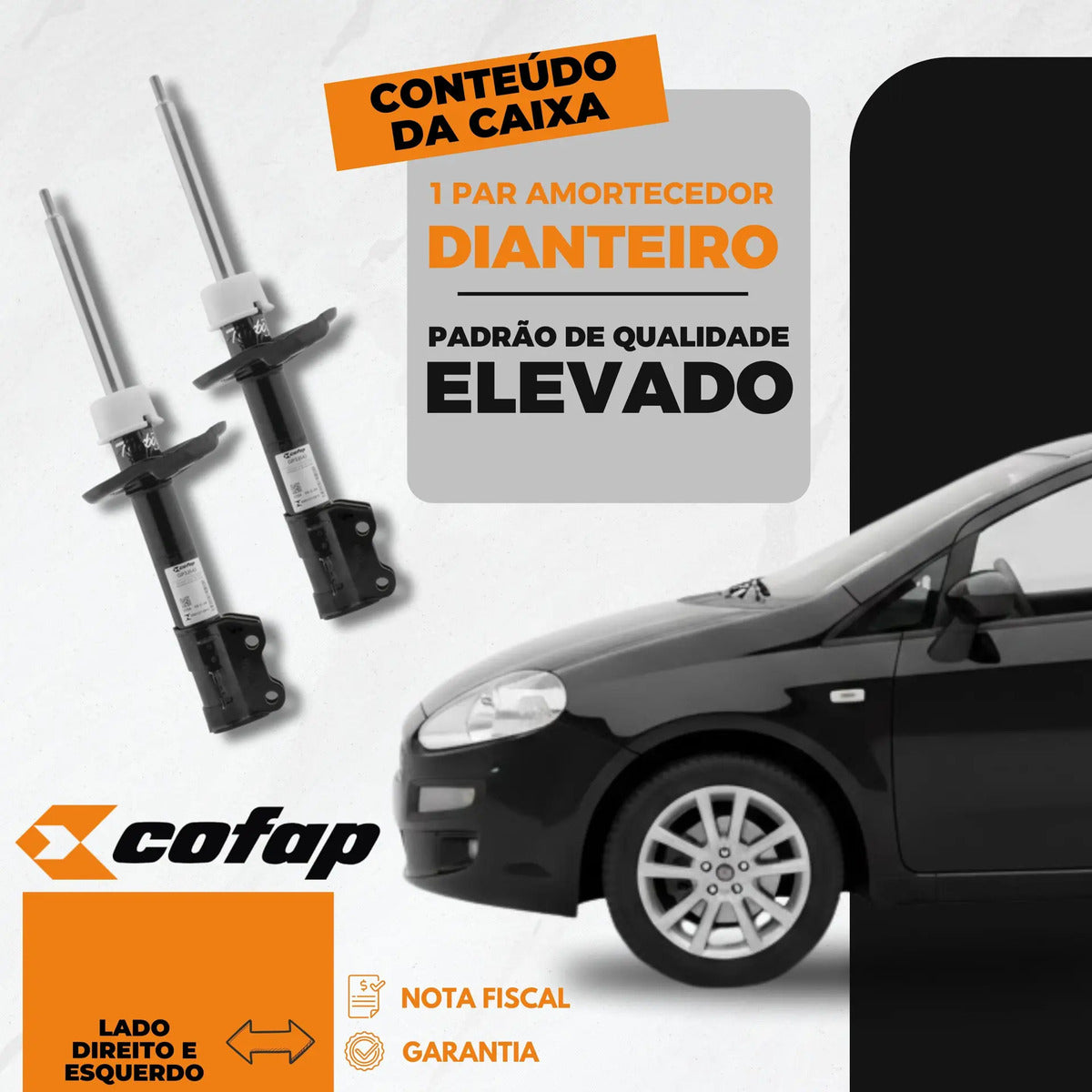 Par Amortecedor Dianteiro Punto 2007+ Cofap Gp32643 Gp32644