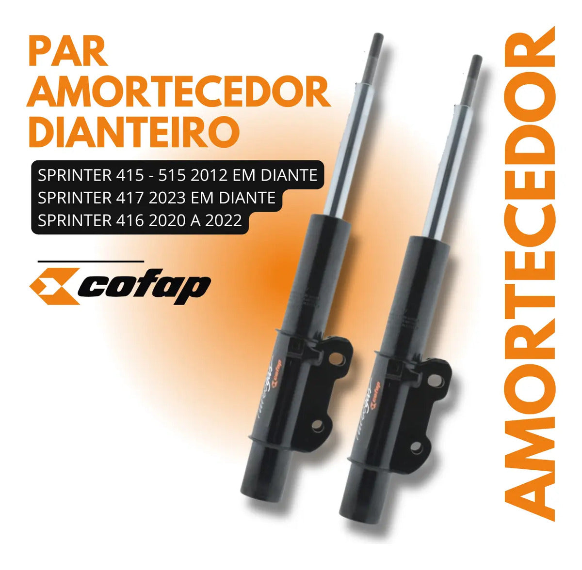 Par Amortecedor Dianteiro Mb Sprinter 515 2012.. Cofap