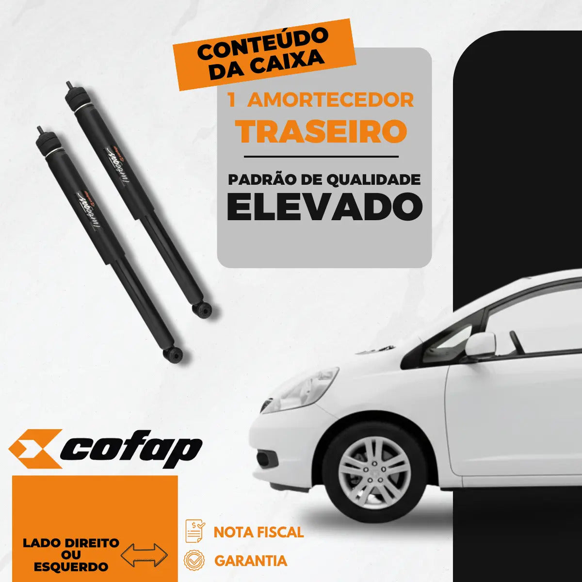 Amortecedor Traseiro Honda Fit 2003 A 2008 Cofap