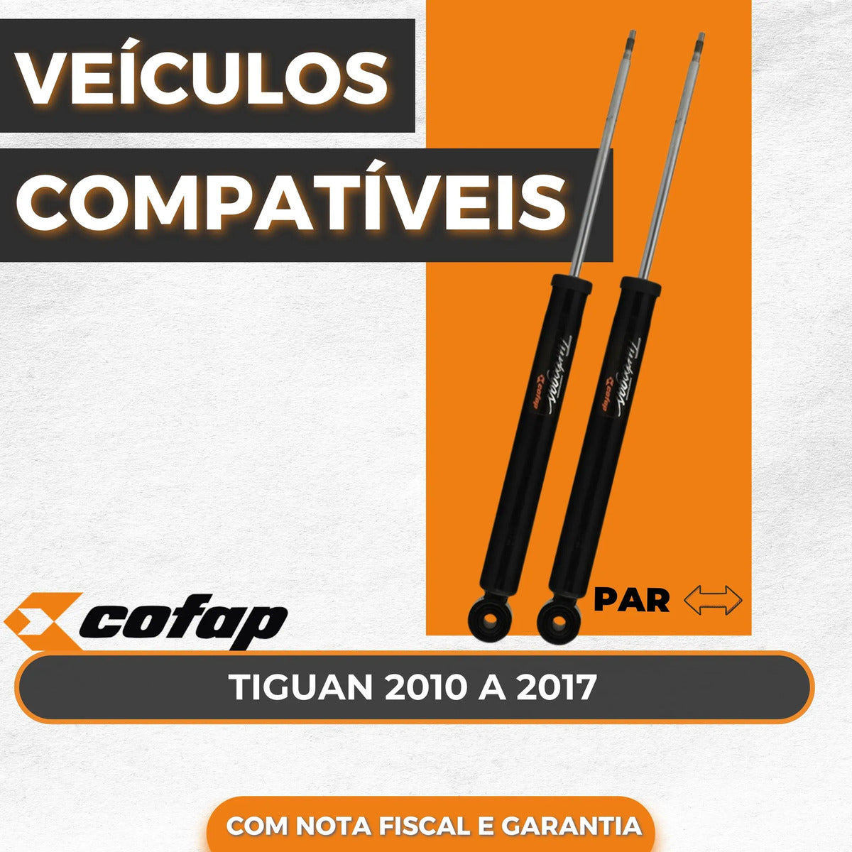 Par Amortecedor Traseiro Tiguan 2010 A 2017 Cofap Gb48269