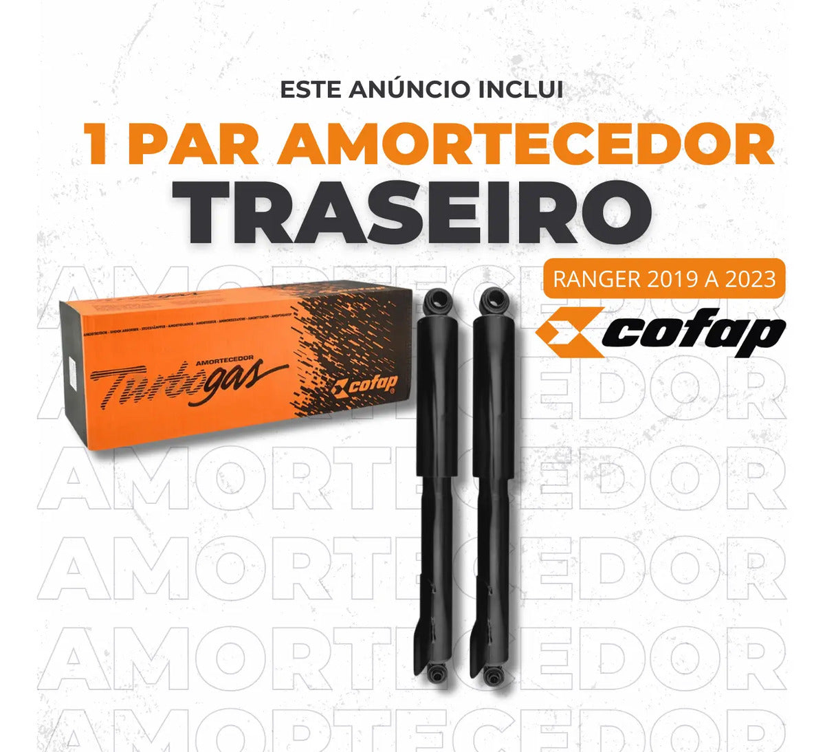 Par Amortecedor Traseiro Ranger Black 2.2 Diesel 4x2 Cofap