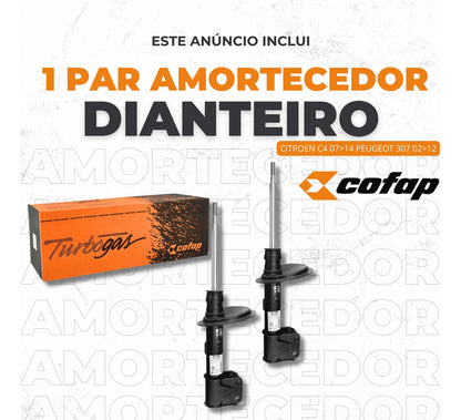 Par Amortecedor Dianteiro C4 07-14 Cofap Gp32691 Gp32692