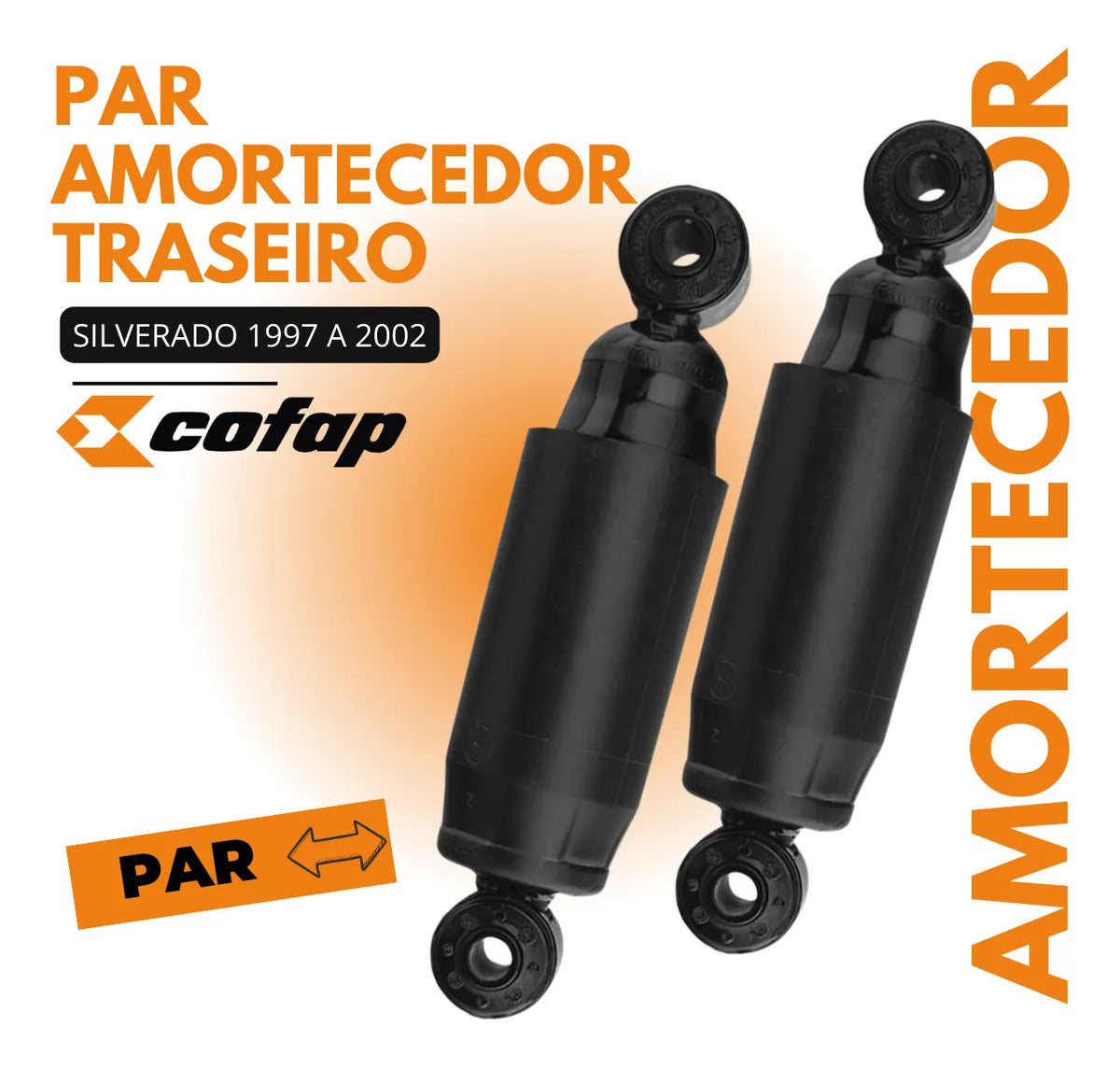 Par Amortecedor Dianteiro Silverado Diesel Cofap 1997 A 2002