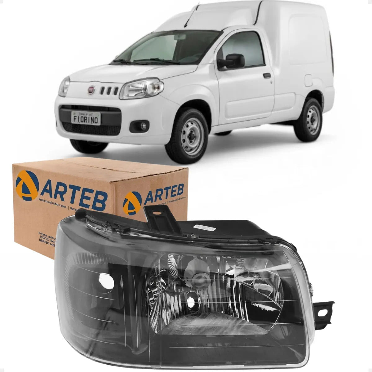 Farol Fiorino 2004 A 2013 Máscara Negra Pisca Preto Arteb