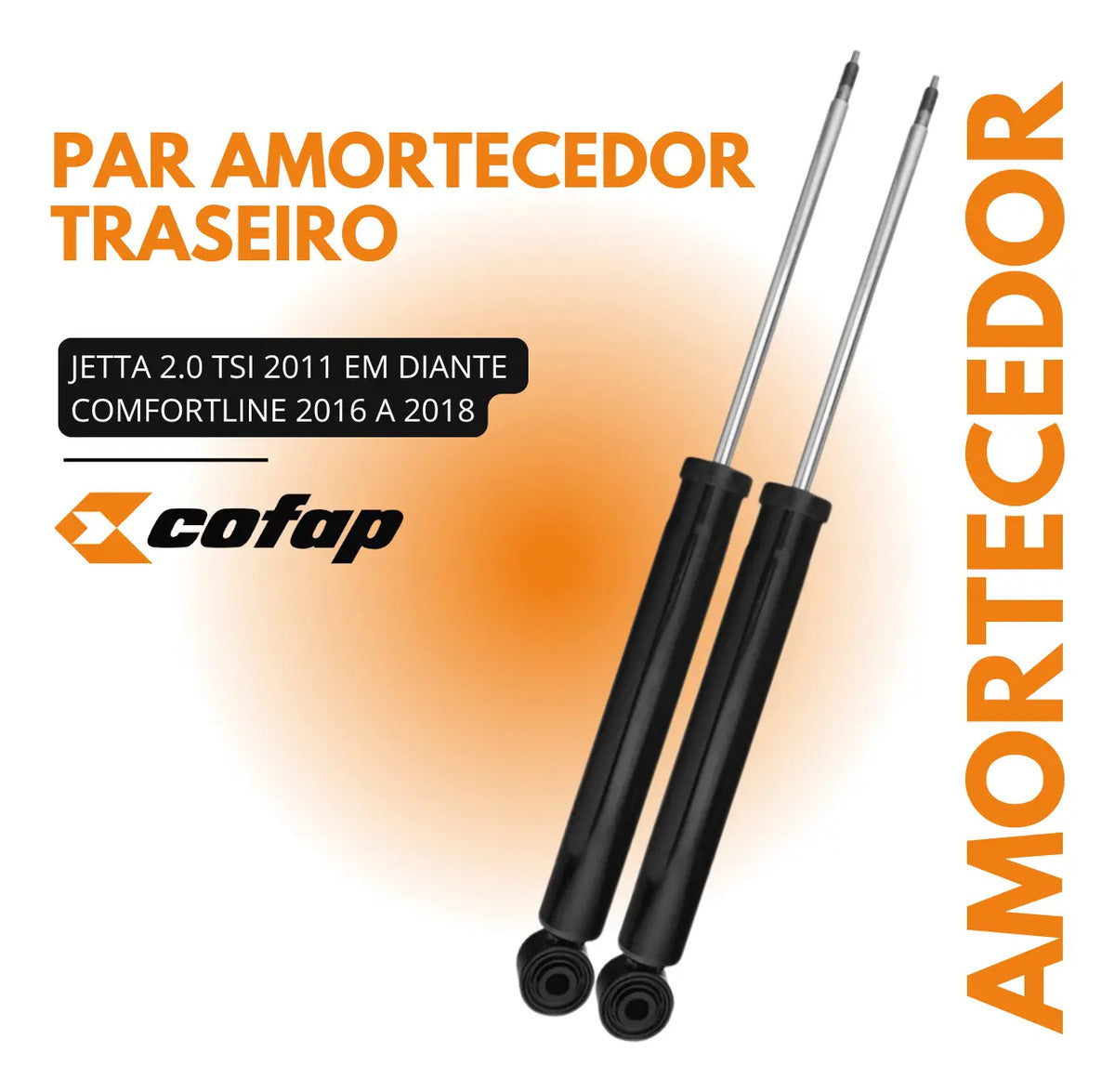 Par Amortecedor Traseiro Cofap Jetta 2.0 Tsi 2011